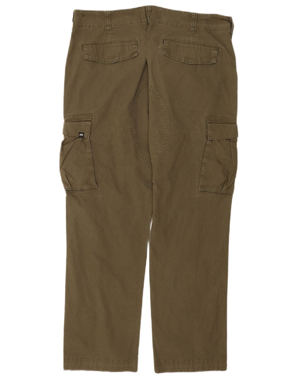 Nike Mens Straight Cargo Trousers W36 L27 Green Cotton