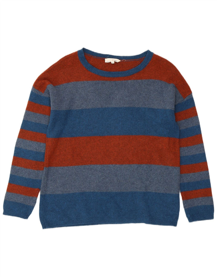 SEASALT CORNWALL Ženski džemper s morskim izrezom UK 10 Mali plavi na pruge