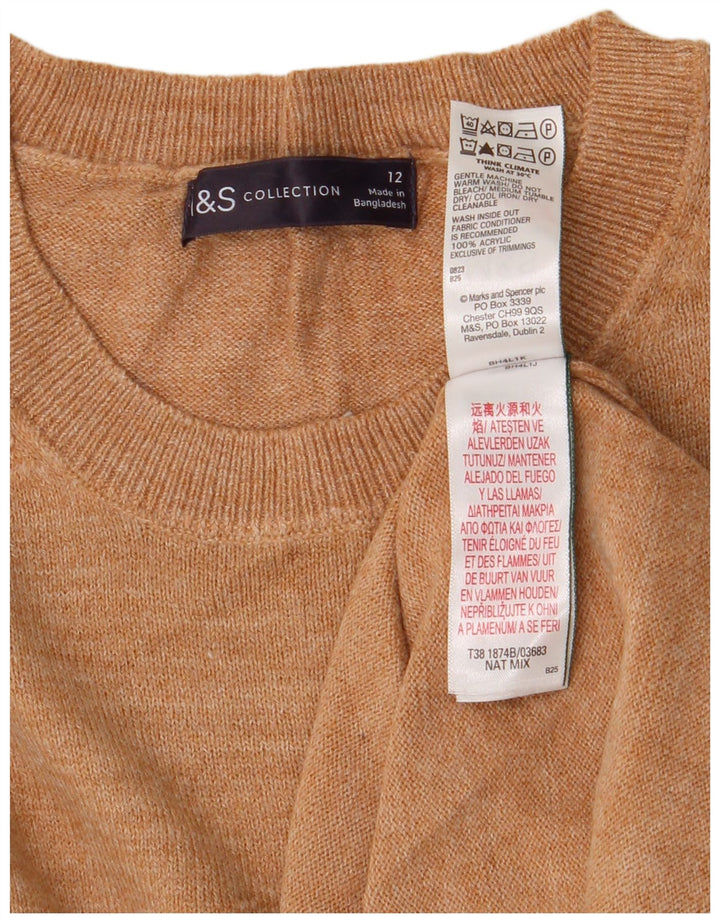 MARKS & SPENCER Ženski pulover s okruglim izrezom UK 12 Srednje smeđa