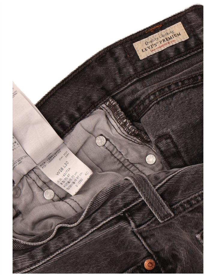 Levi's ženske 501 ravne traperice W28 L26 sivi pamuk