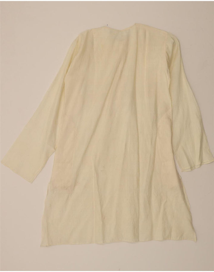 VINTAGE Womens A-Line Dress UK 14 Medium Beige Vintage Vintage and Second-Hand Vintage from Messina Hembry 