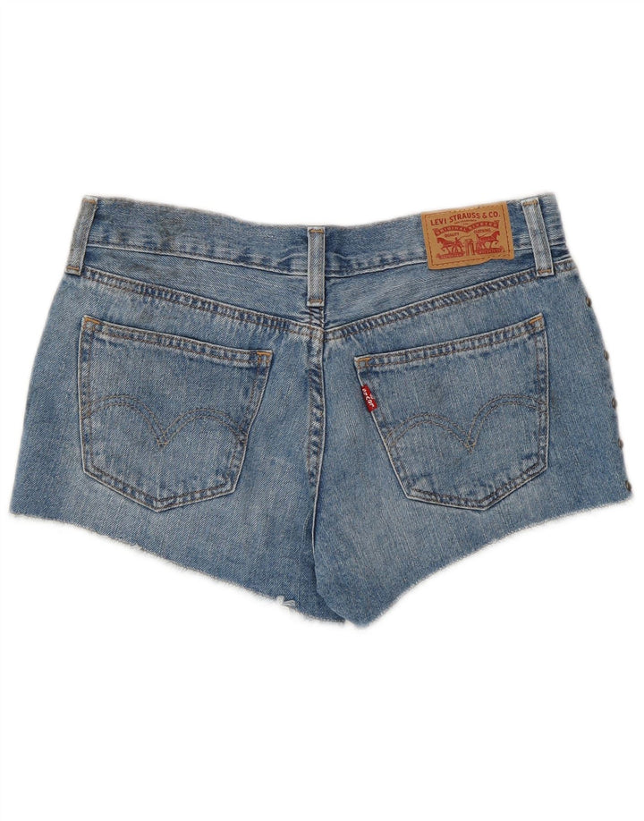 Levi's ženske traper traper kratke hlače W26 male plave boje pamuka