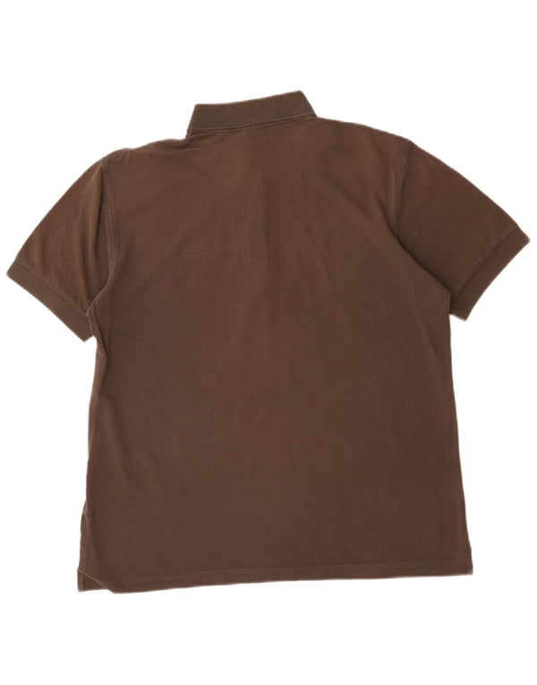 Hugo Boss Mens Polo Shirt Medium Brown Cotton