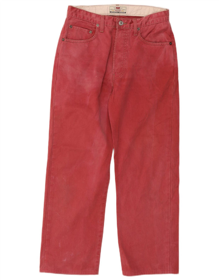 Levi's muške 401 ravne traperice W31 L26 crveni pamuk