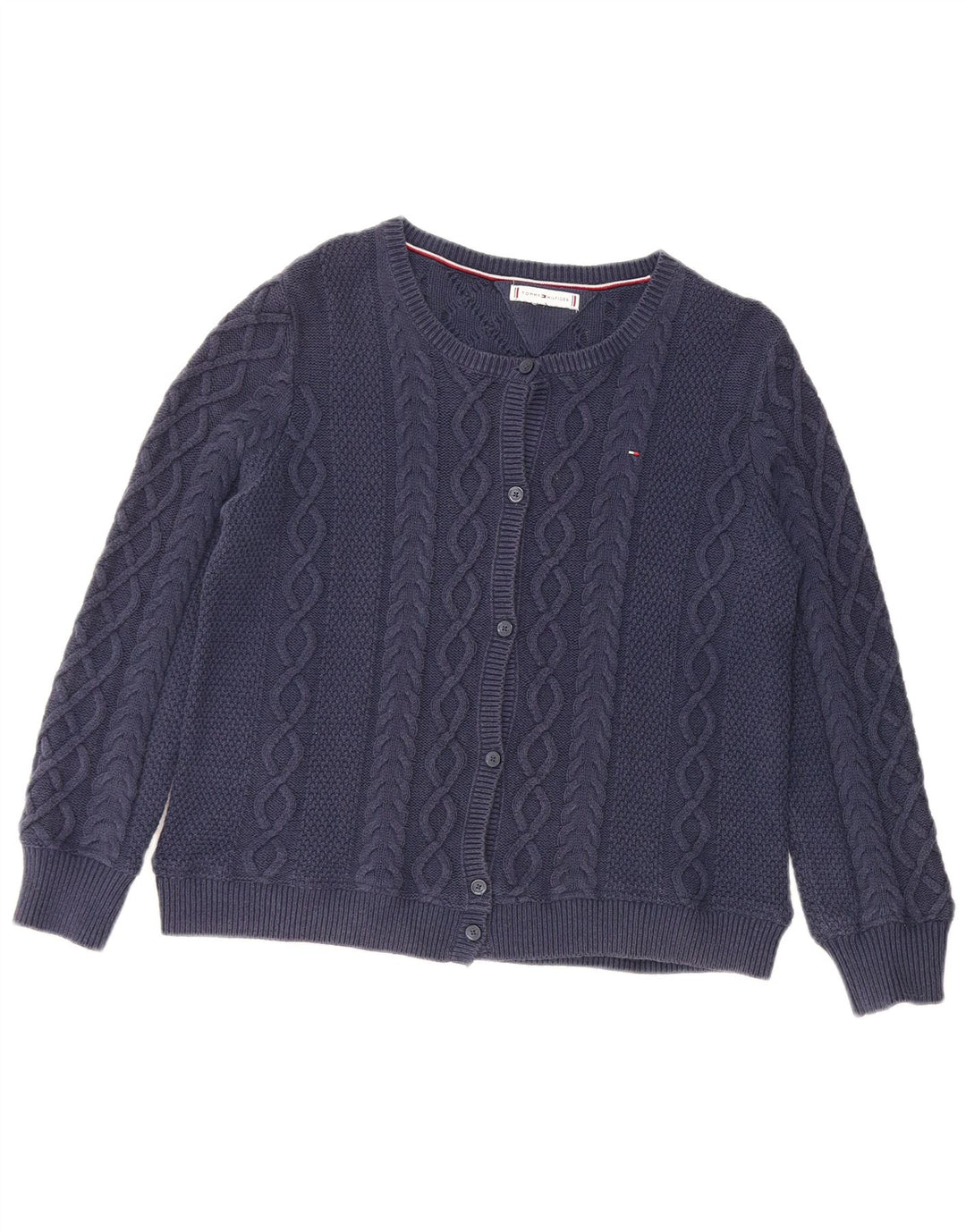 TOMMY HILFIGER Ženski pulover s kardiganom UK 14 srednje tamnoplava