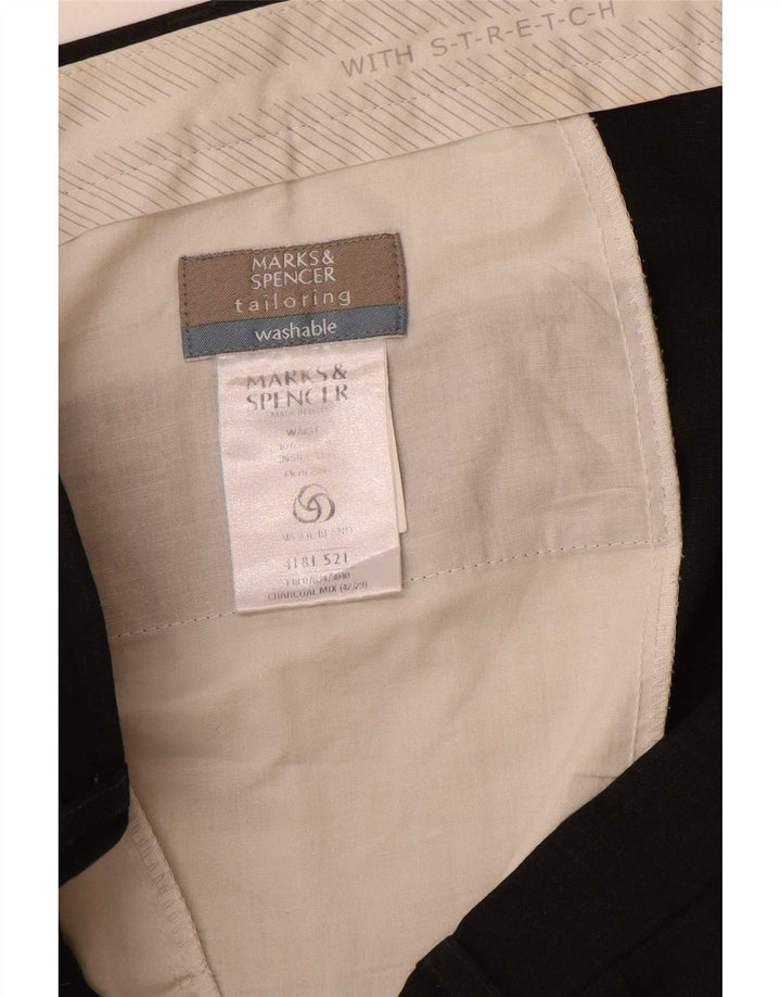 Marks & Spencer muške hlače s štipaljkama W40 L29 sivi poliester
