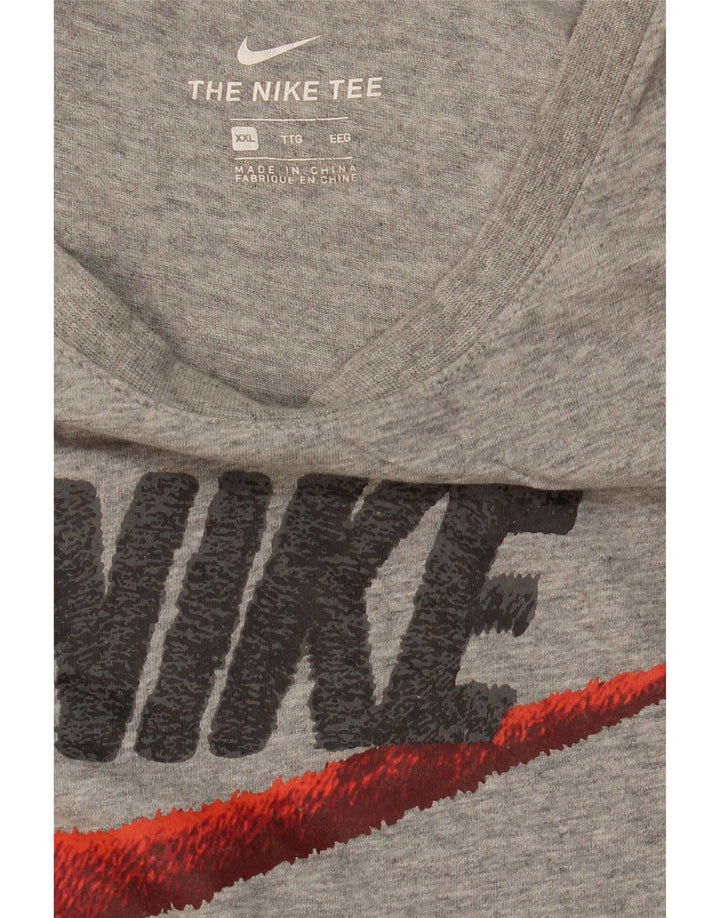 Nike muška majica kratkih rukava s grafičkim motivima 2XL siva s pjegama