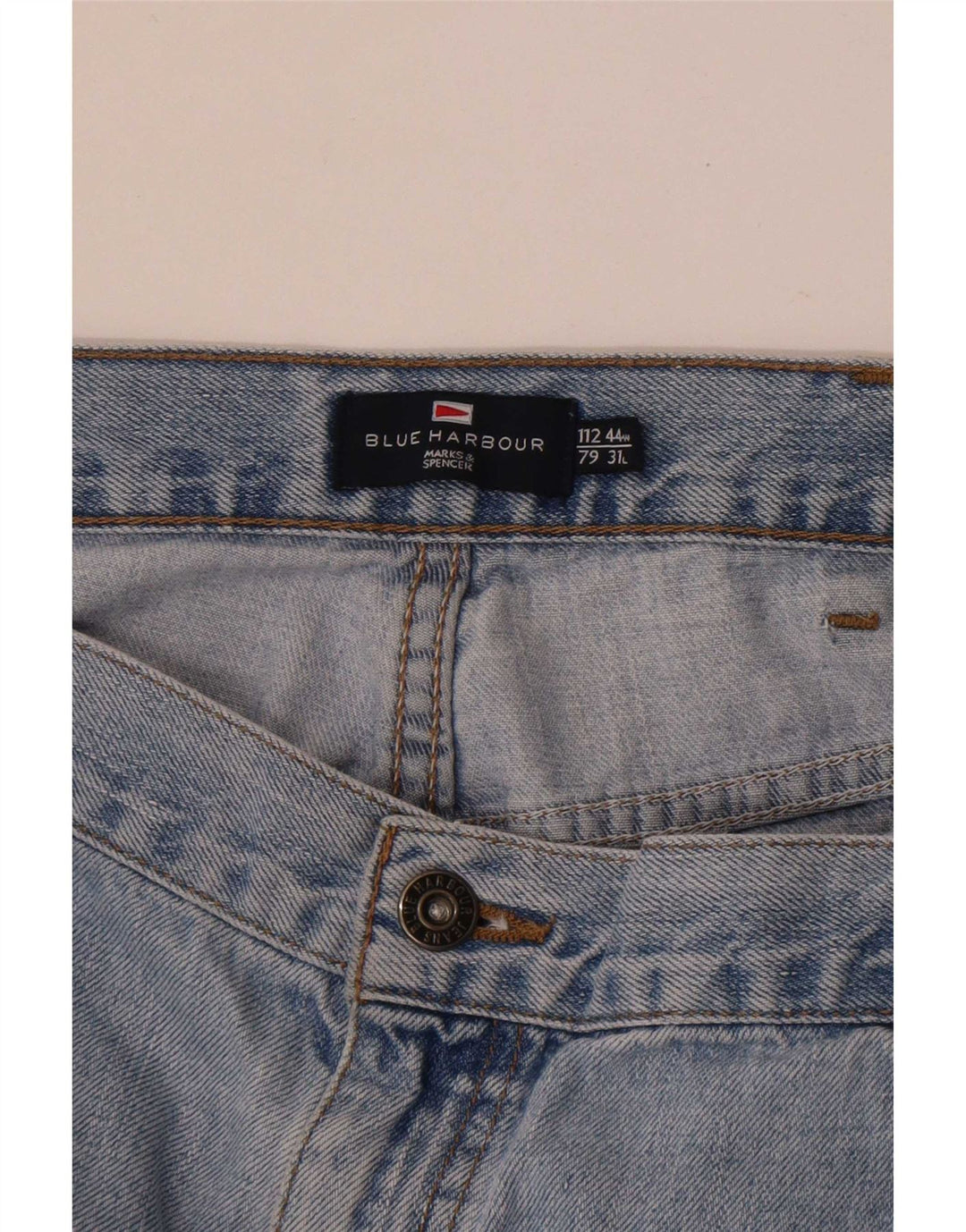 Marks & Spencer Mens Blue Harbor Straight Jeans W44 L27