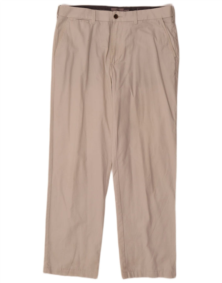 Marks & Spencer muške ravne obične chino hlače W36 L31 Off White