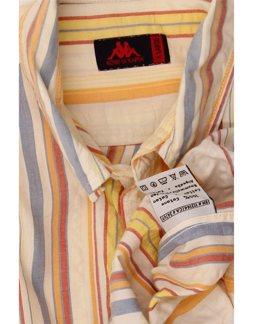 KAPPA muška košulja kratkih rukava XL pamuk na višebojne pruge