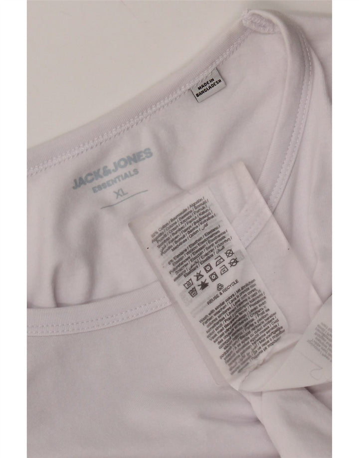 Jack & Jones muška majica dugih rukava XL bijeli pamuk