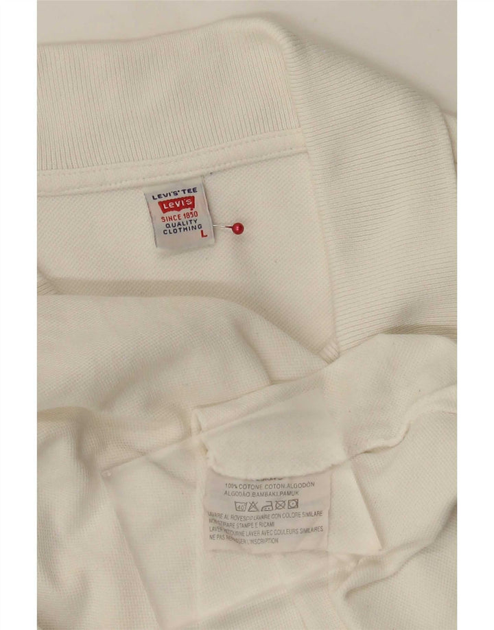 Levi's muška polo majica velika bijela pamučna