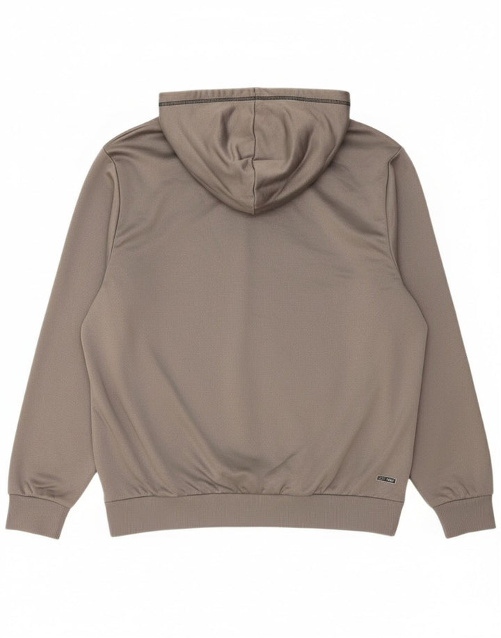 PUMA Mens Graphic Hoodie Jumper XL Grey Polyester