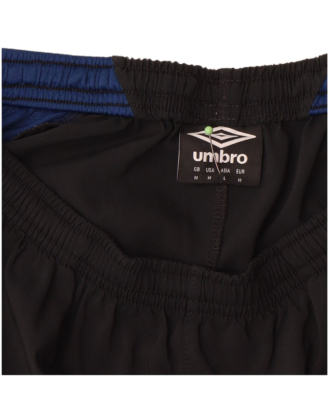 UMBRO Mens Sport Shorts Medium  Black Colourblock Polyester