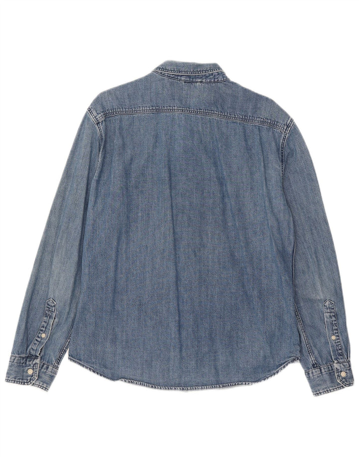 Levi's muška tanka traper košulja UK 40 Large Blue Pamuk