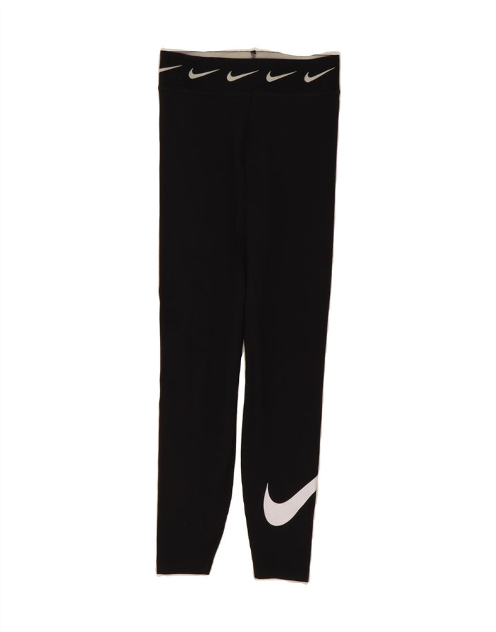 NIKE Womens Graphic Leggings UK 8 Small Black Cotton Vintage Nike and Second-Hand Nike from Messina Hembry 
