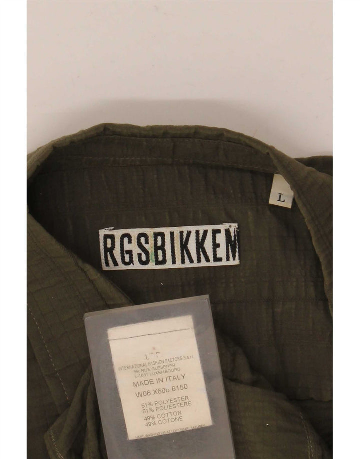 Bikkembergs muška košulja, veliki kaki poliester