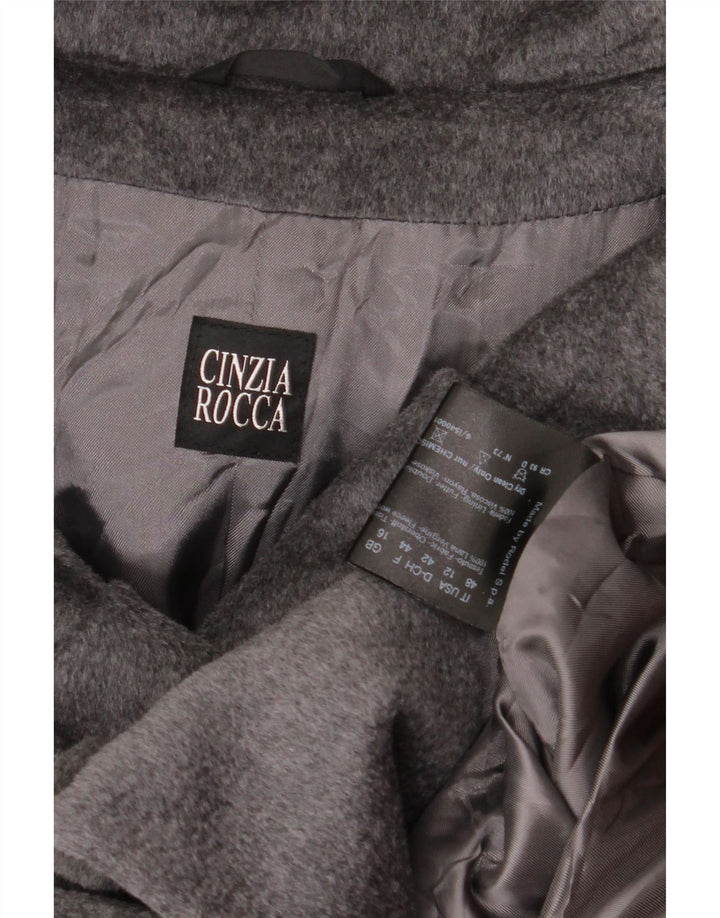 Cinzia Rocca ženski kaput UK 16 velika siva vuna