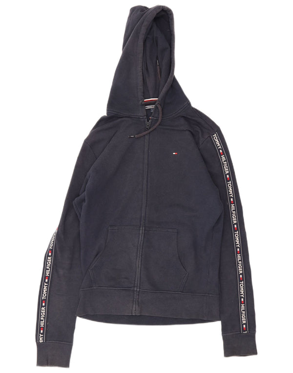 Tommy Hilfiger Ženski pulover s kapuljačom s patentnim zatvaračem UK 14 srednje tamnoplava