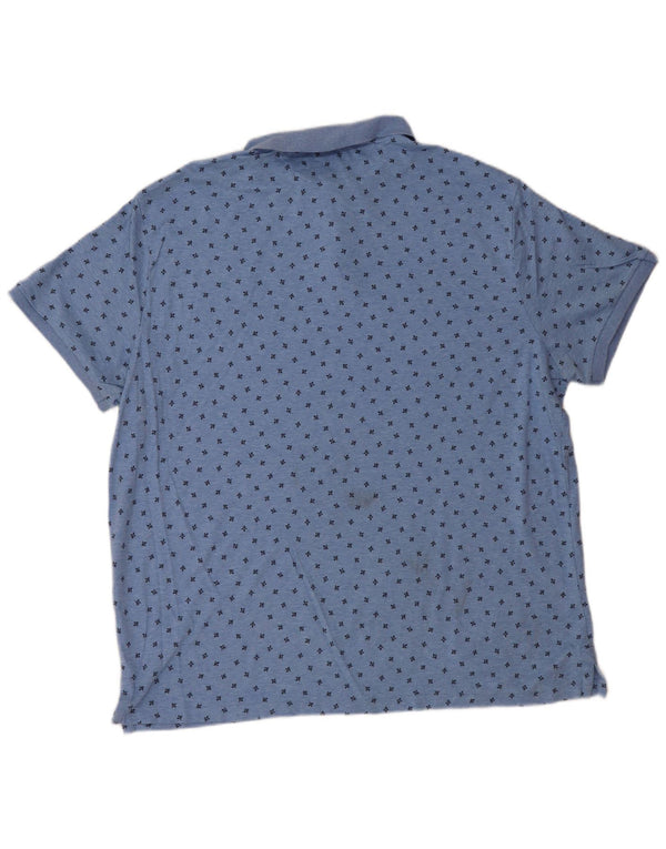 POLO RALPH LAUREN Muška uska polo majica prilagođenog kroja 2XL plava točkasta