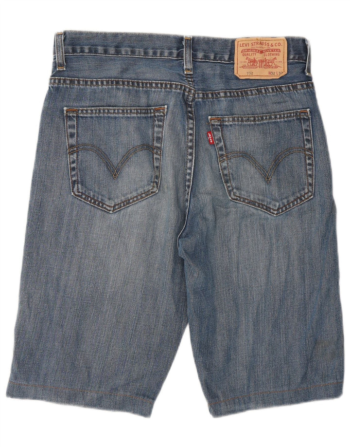 Levi's muške kratke traper hlače 752 W32 srednje plavi pamuk