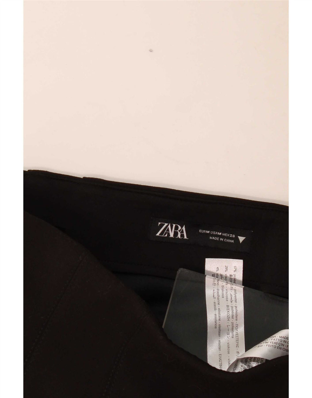 Zara ženska mini suknja srednje veličine W28 crni poliester