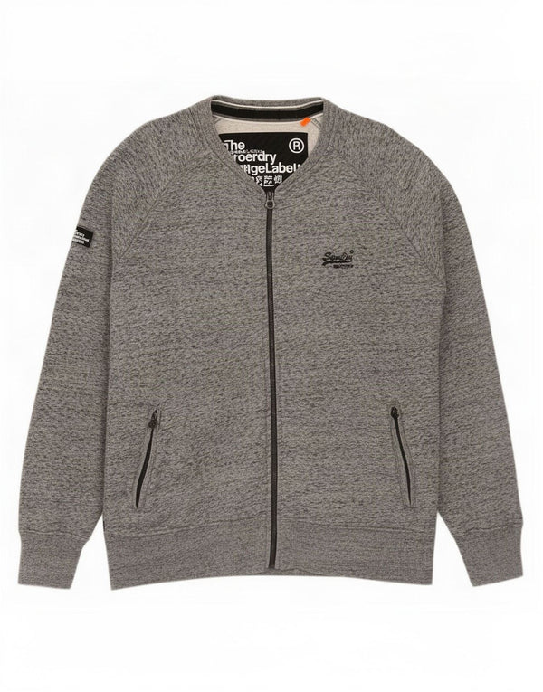 Superdry muška gornja jakna trenirke 2XL sivi flekasti pamuk