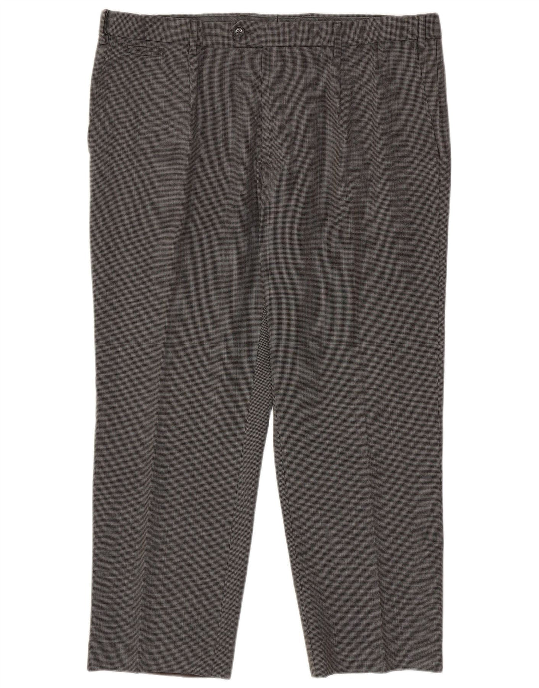 Marks & Spencer muške hlače standardnog kroja W42 L29 crne houndstooth