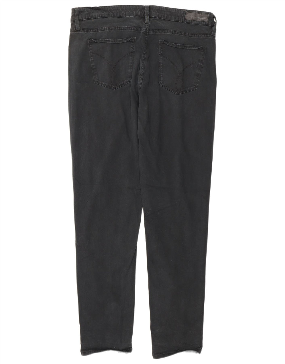 CALVIN KLEIN Ženske uske traperice US 14 XL W34 L32 crni pamuk