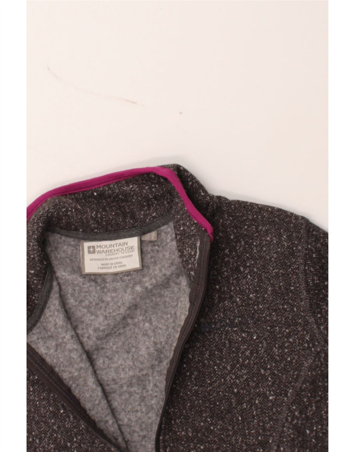 MOUNTAIN WAREHOUSE Womens Fleece Jacket UK 10 Small Brown Herringbone Vintage Mountain Warehouse and Second-Hand Mountain Warehouse from Messina Hembry 