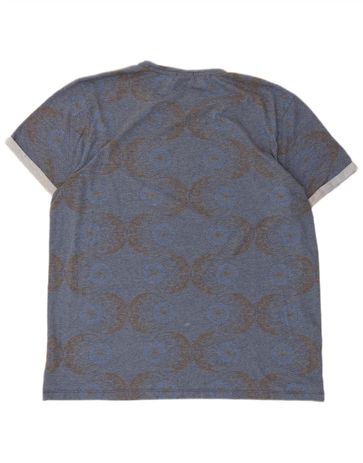 Jack & Jones, gornji dio muške majice s grafičkim motivima, 2XL plavi geometrijski poliester