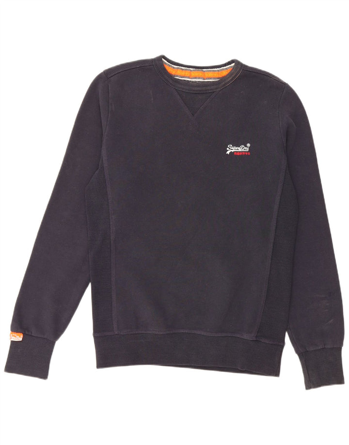 SUPERDRY muški džemperi mali tamnoplavi pamuk