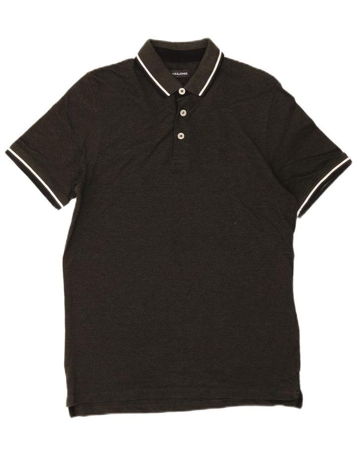 JACK & JONES muška polo majica srednje zelene pruge, pamuk