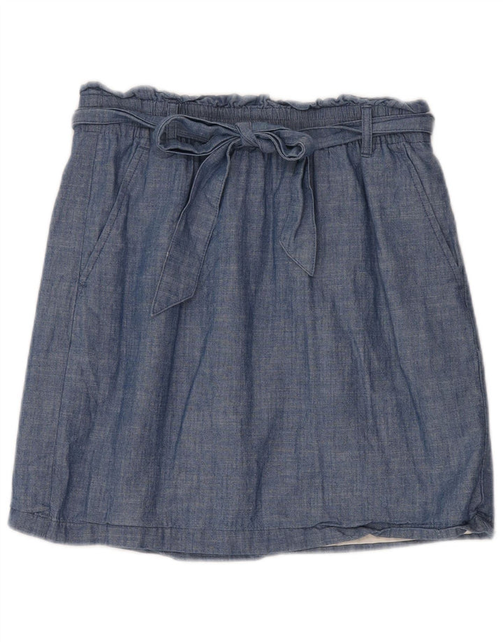 J. Crew ženska suknja A kroja mala W30 plavi pamuk