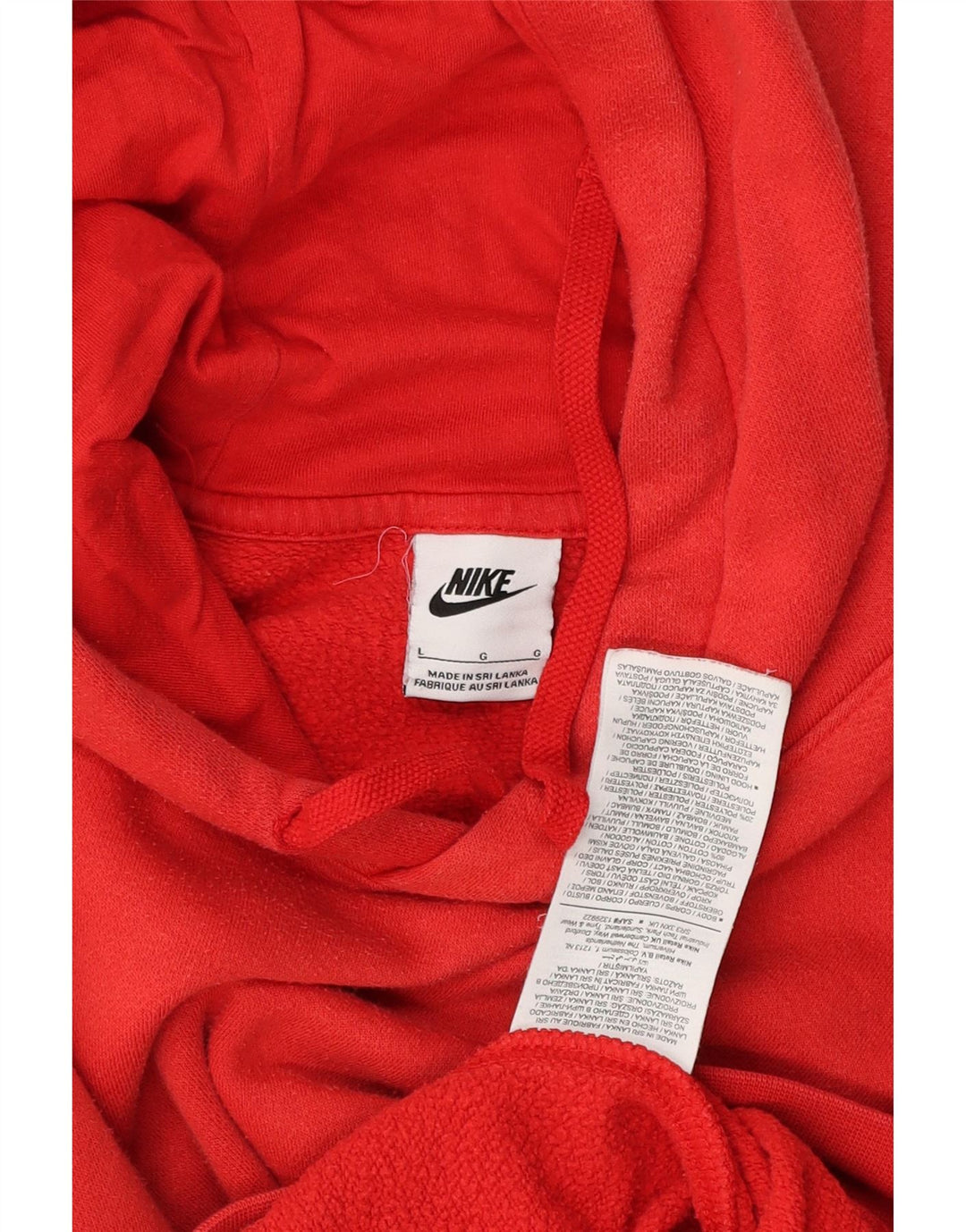 Nike muška majica s kapuljačom velika crvena pamučna