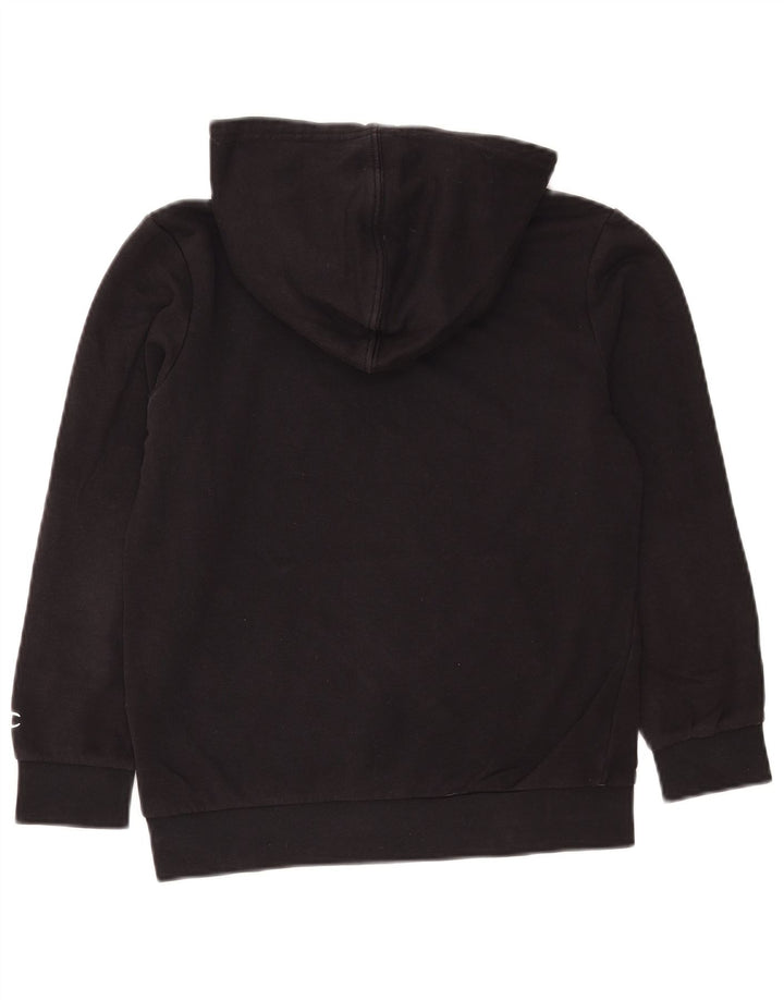 CHAMPION Boys Graphic Hoodie Jumper 9-10 Years Medium  Black