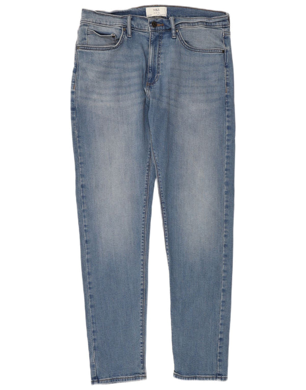 Marks & Spencer Mens Slim Jeans W32 L31 Blue Cotton