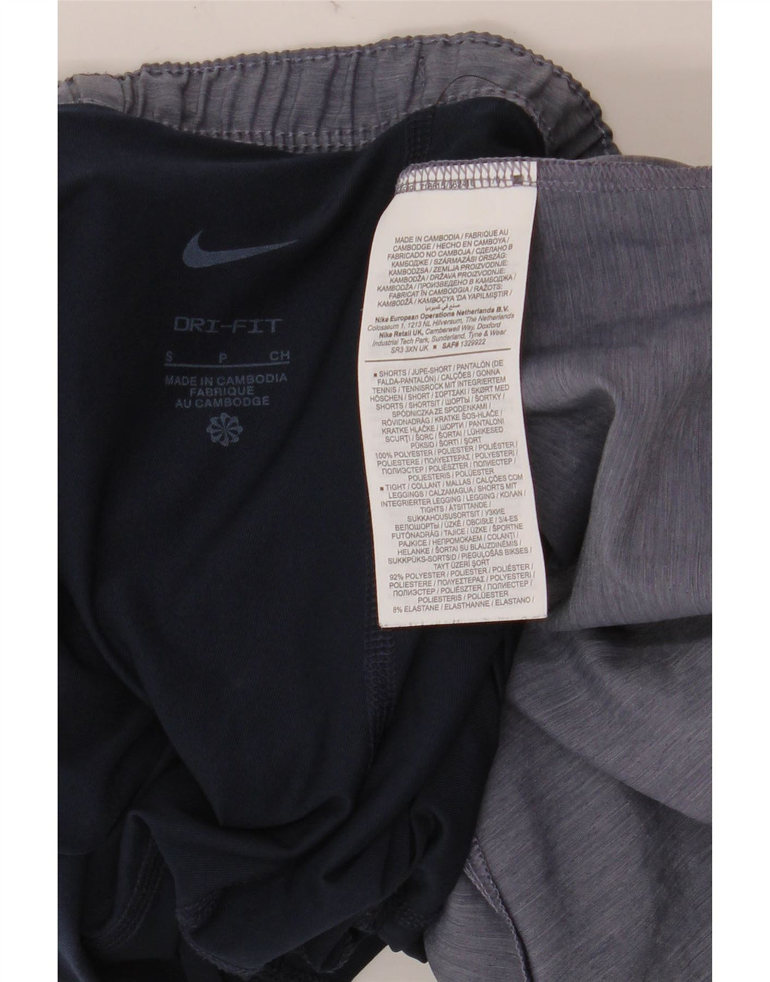 NIKE Ženske Dri Fit Sportske Kratke Hlače UK 10 Small Blue Colourblock Poliester