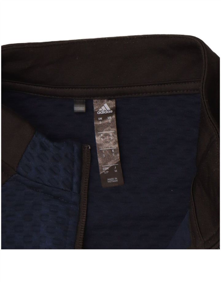 ADIDAS Mens Graphic Tracksuit Top Jacket Small Navy Blue Colourblock