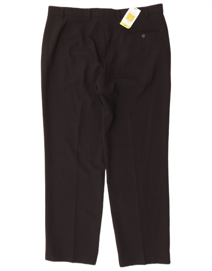 Marks & Spencer muške ravne chino hlače W38 L31 crni poliester
