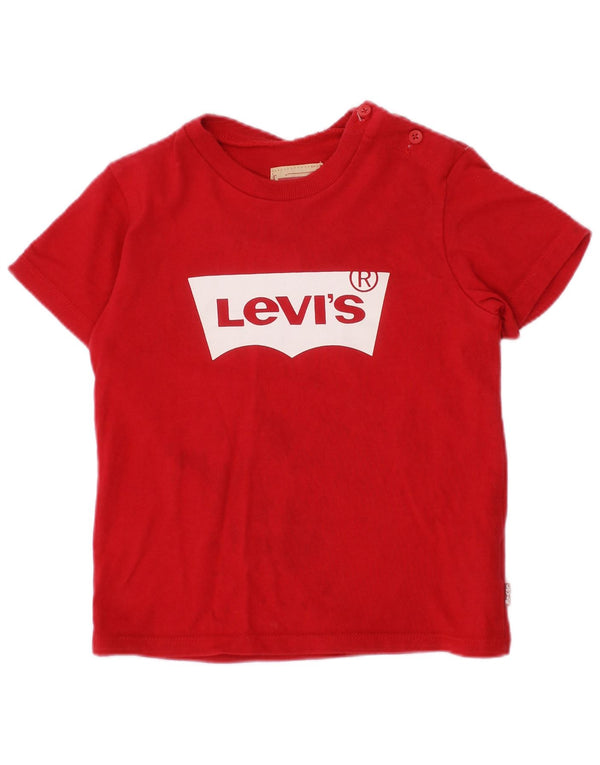 LEVI'S Baby Boys Majica kratkih rukava s grafičkim motivima 18-24 mjeseca, crveni pamuk