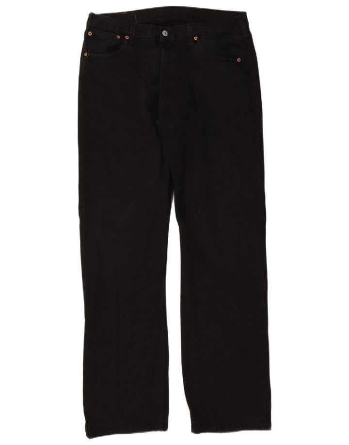 Levi's muške 501 ravne traperice W36 L34 crni pamuk