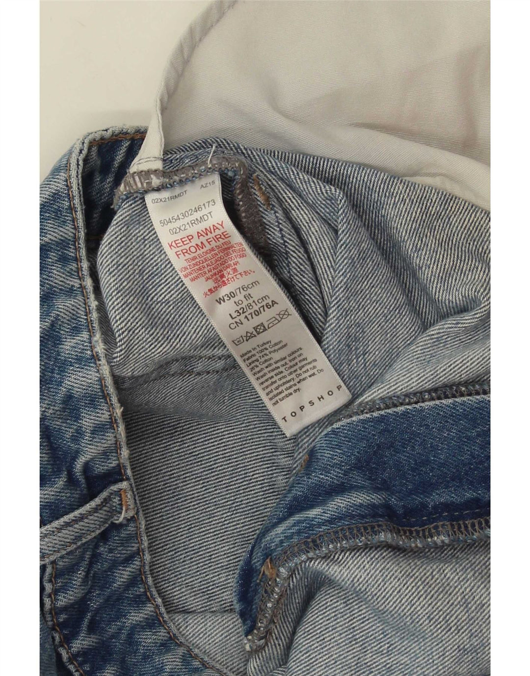 Topshop ženske lepršave traperice W30 L32 plavi pamuk