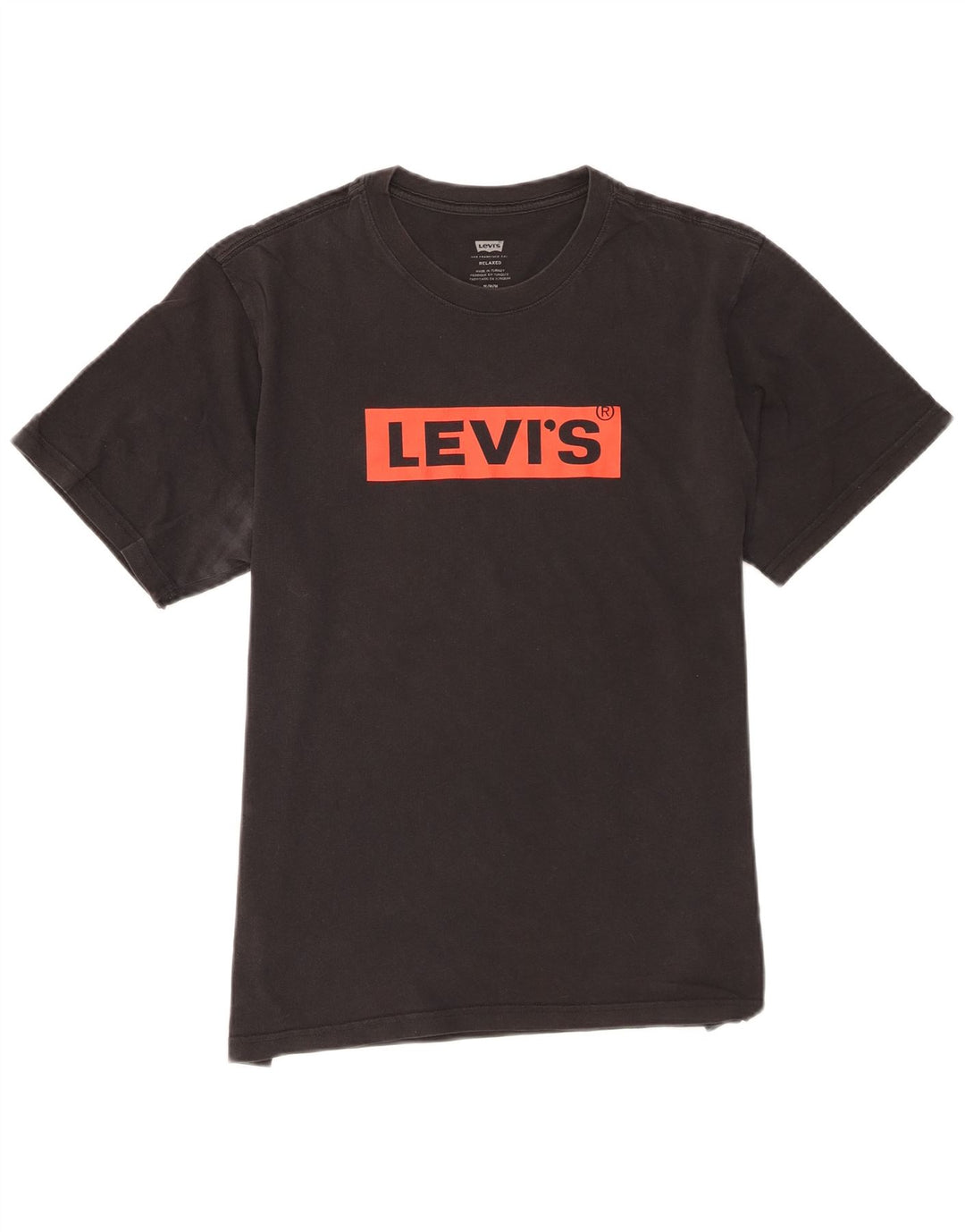 Levi's muška majica kratkih rukava opuštenog kroja srednje veličine, crni pamuk