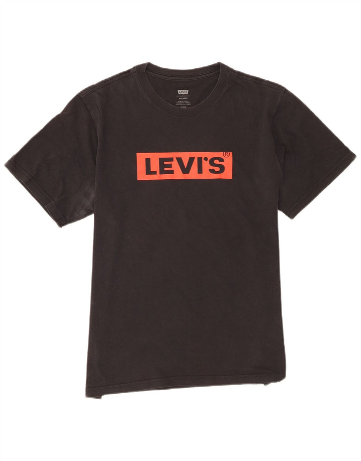 Levi's muška majica kratkih rukava opuštenog kroja srednje veličine, crni pamuk