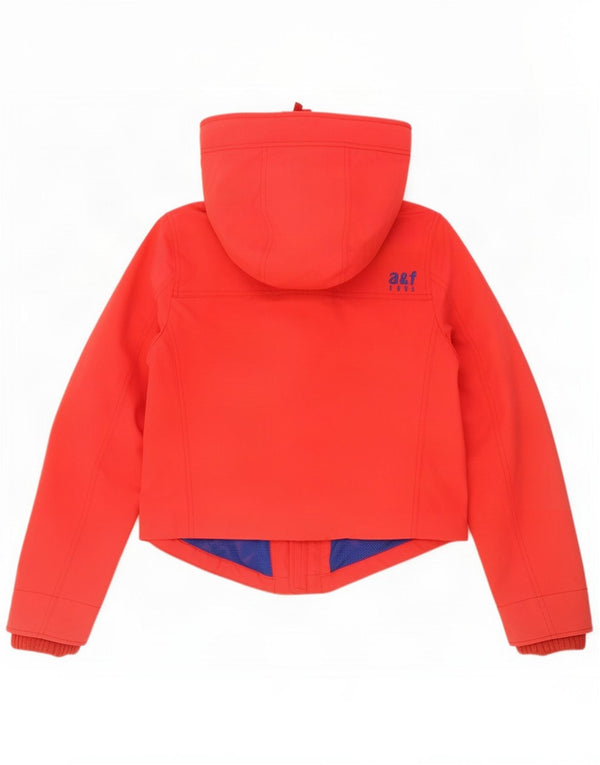 Abercrombie & Fitch Boys kišna jakna s kapuljačom 11-12 godina XL crvena najlon
