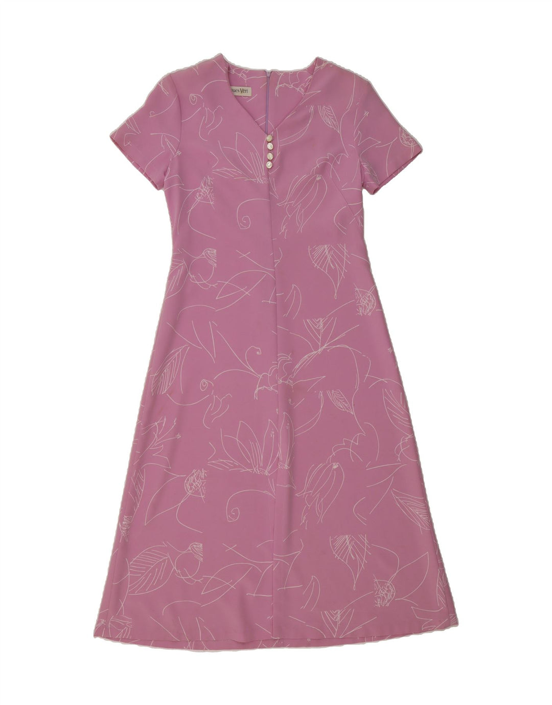 JACQUES VERT Womens Abstract Pattern Maxi Dress UK 12 Medium Pink Vintage Jacques Vert and Second-Hand Jacques Vert from Messina Hembry 