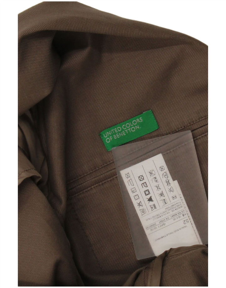 Benetton muška jakna sa 2 gumba IT 52 XL bež pamuk