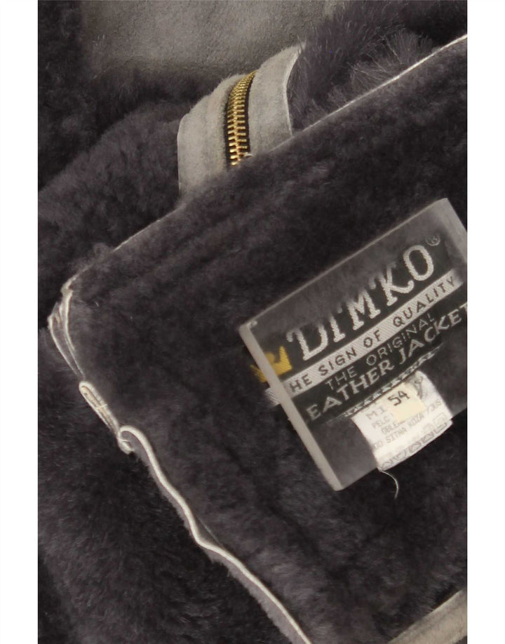 Vintage muška jakna od šikara IT 54 2XL od sive kože