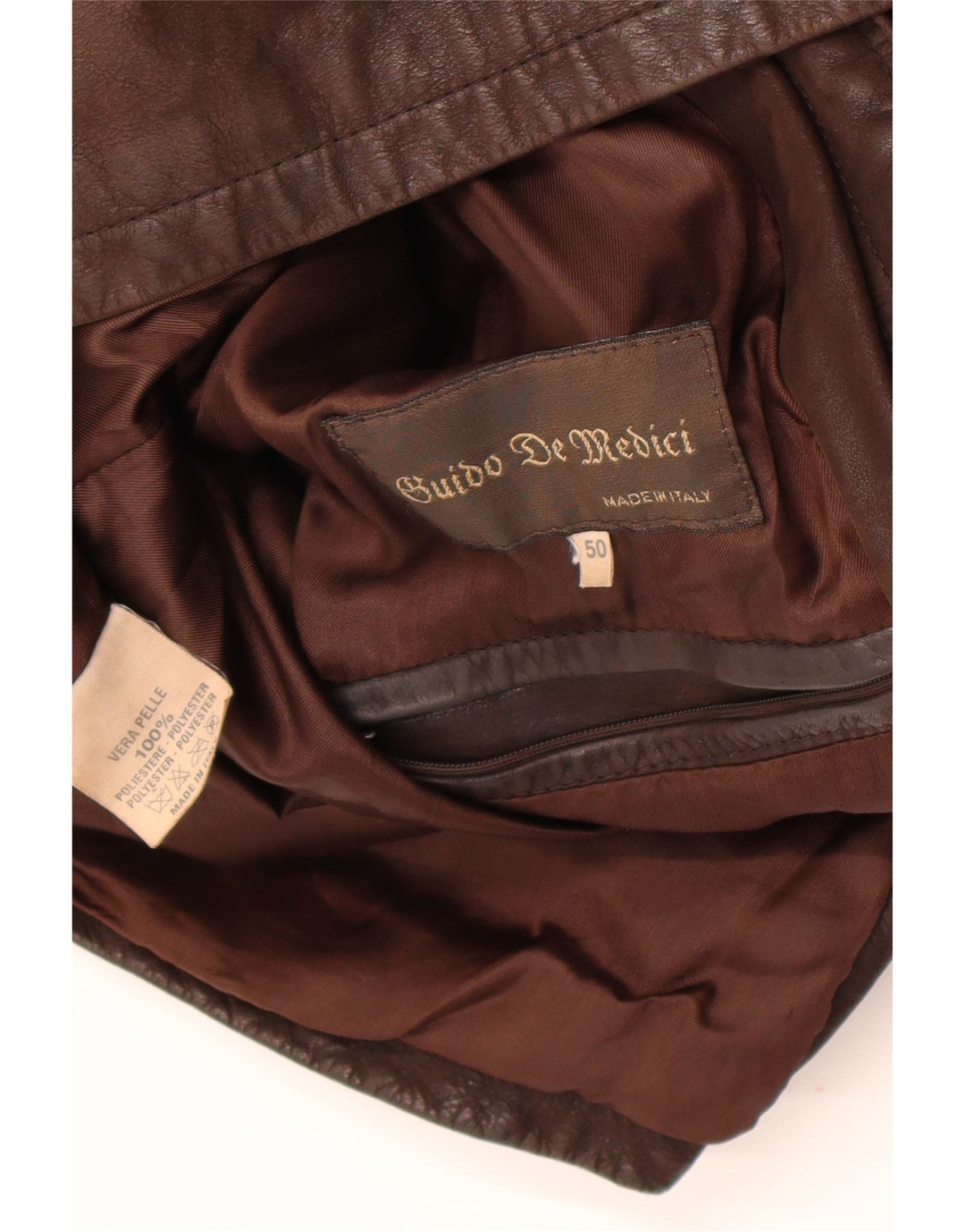 Vintage muška kožna jakna IT 50 Large Brown Leather